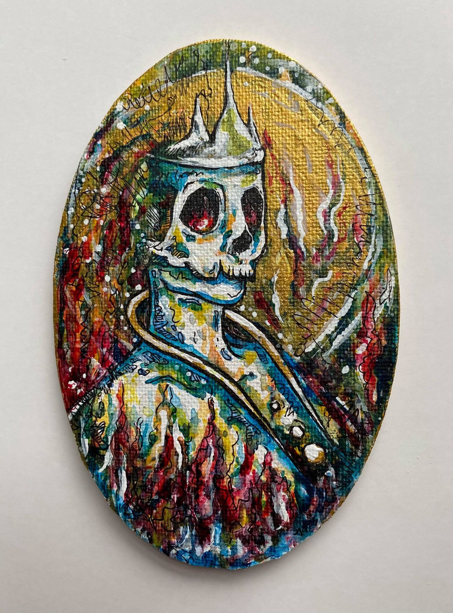 Hades - Original Painting on Wood Panel